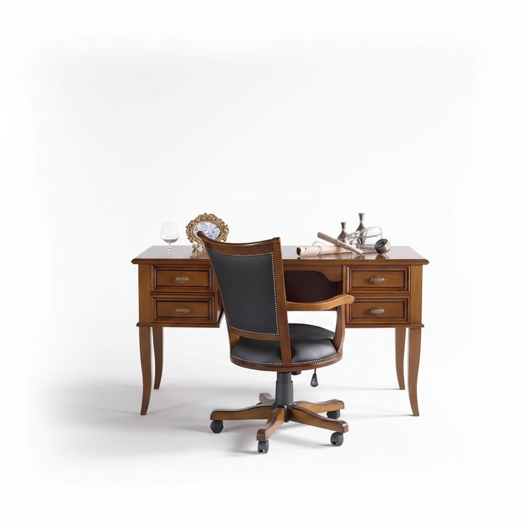 Büroset Schreibtisch Chefsessel Komplett Büro Office Barock Rokoko 2tlg. Set neu