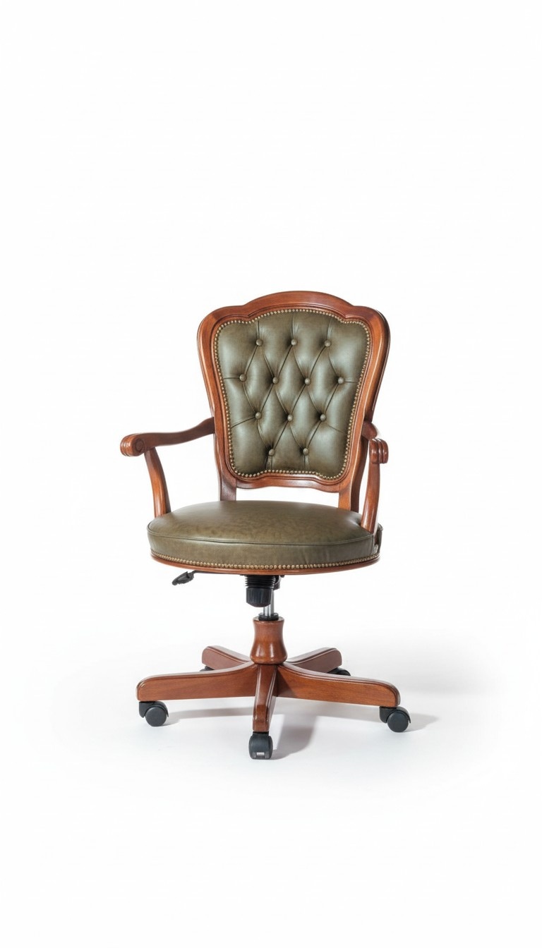 Bürostuhl Drehstuhl Chesterfield Chefsessel Italienische Möbel Sessel Lehnstuhl
