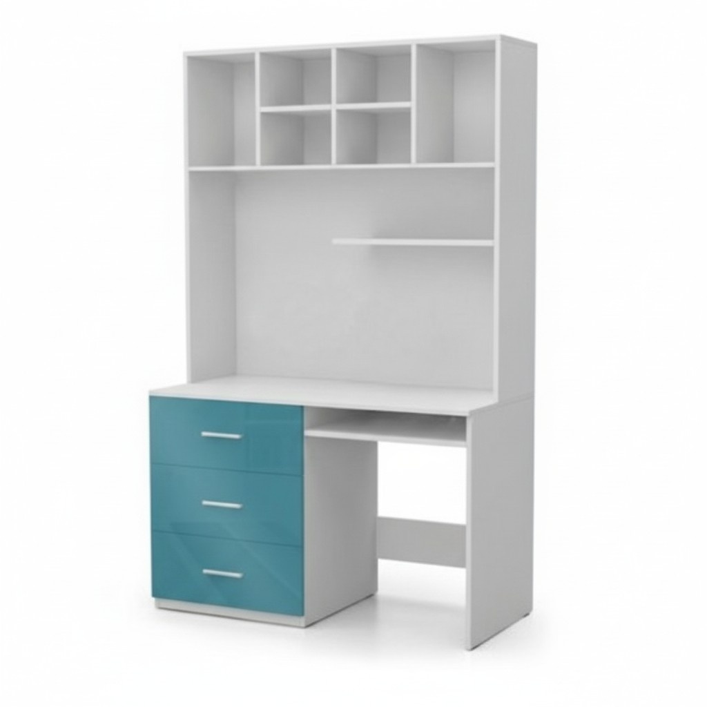 Bürotisch mit Schubladen PC Tisch Modern Stil 2tlg Schreibtisch Schrank Tische