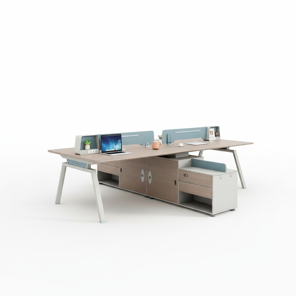 Bürotisch Schreibtischsystem Workstation Co Working Tisch Insel Teamarbeitsplatz