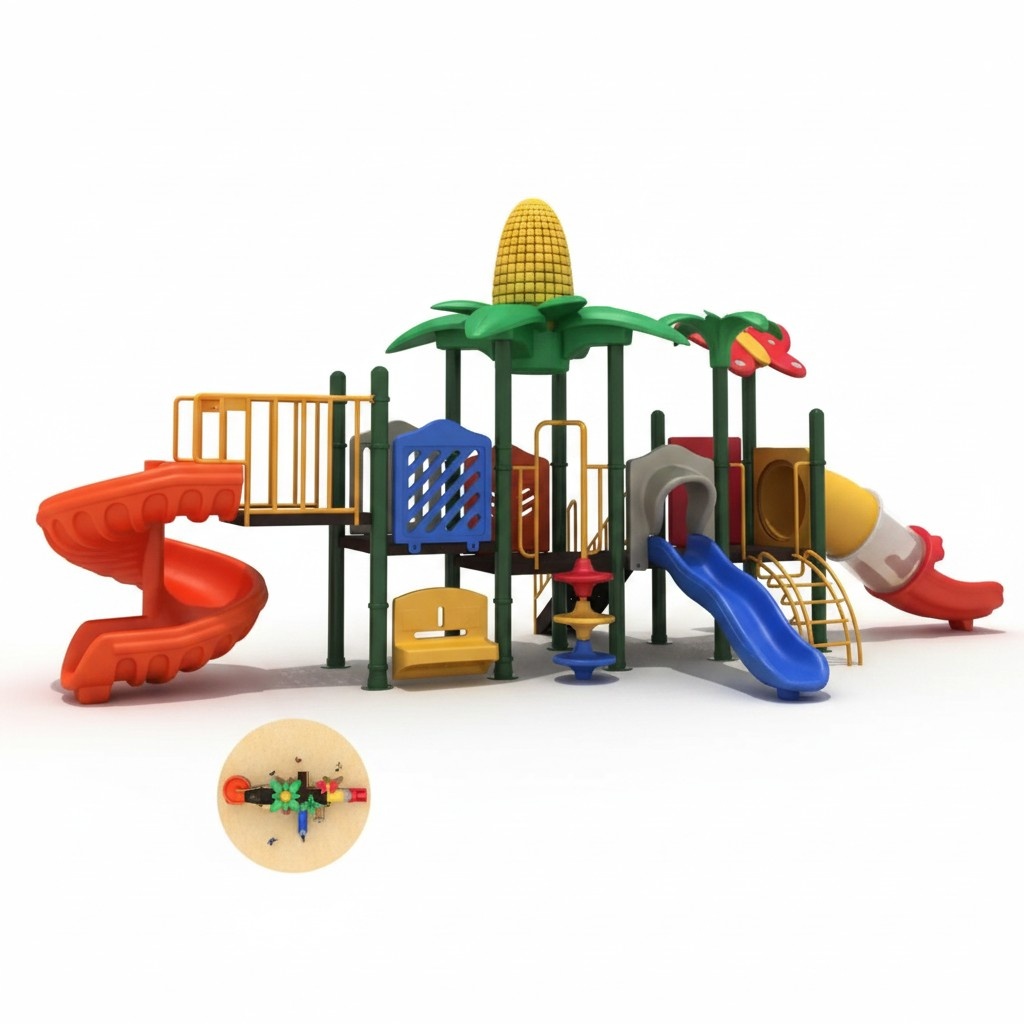 Bunter Spielplatz Spielhaus Toys Outdoor Spielplatz aus Kunststoff