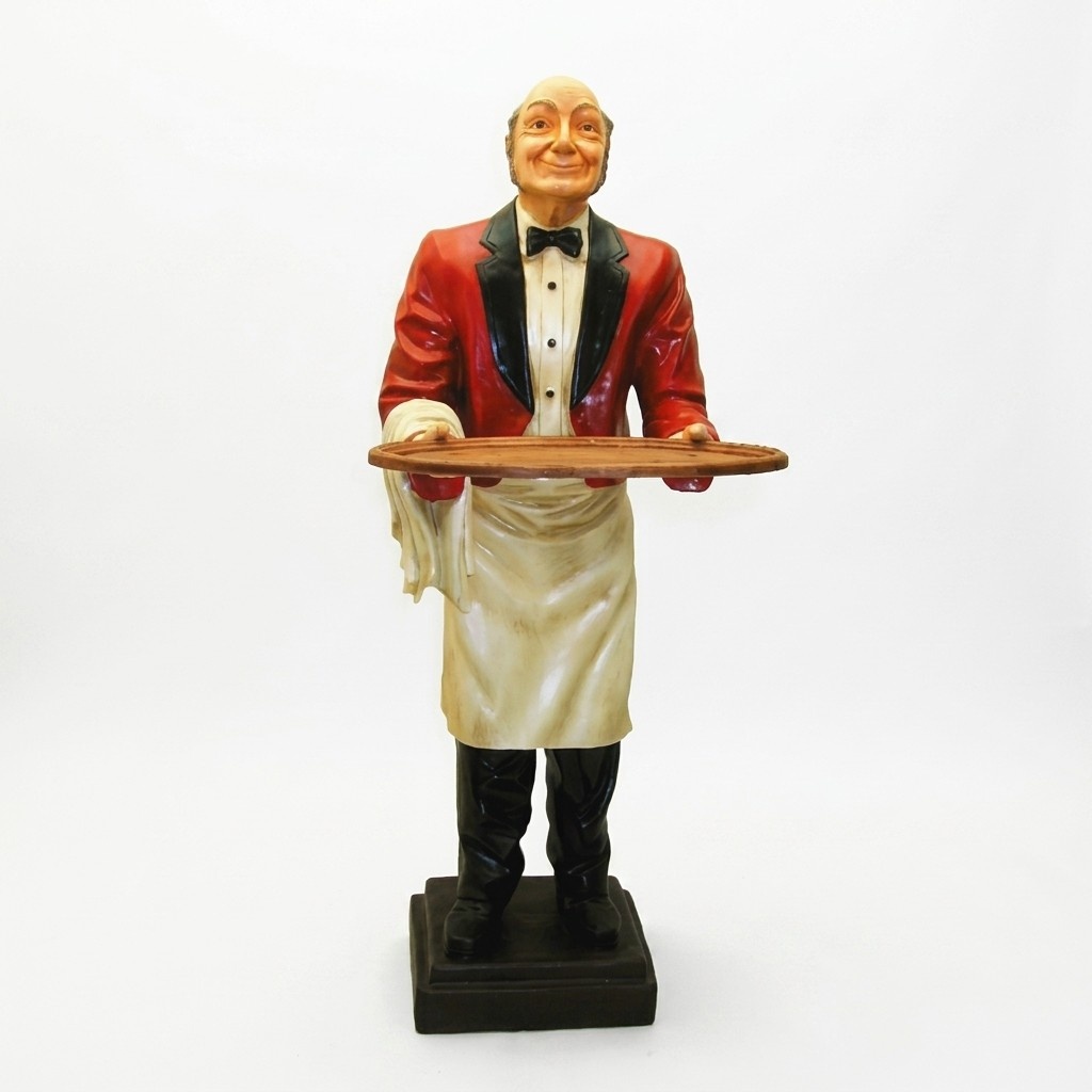 Butler Figur Statue Figuren Statuen Skulptur Restaurant Hotel 180cm Ablage