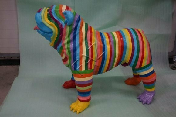 Design Hund Figur Statue Skulptur Figuren Skulpturen Dekoration Deko