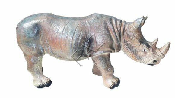 Design Nashorn Afrika Zoo Figur Statue Skulptur Figuren Skulpturen Garten
