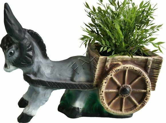 Design Esel Figur Garten Statue Skulptur Figuren Skulpturen Dekoration