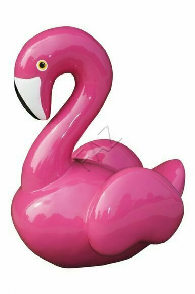 Design Pink Vogel Figur Statue Skulptur Figuren Skulpturen Dekoration
