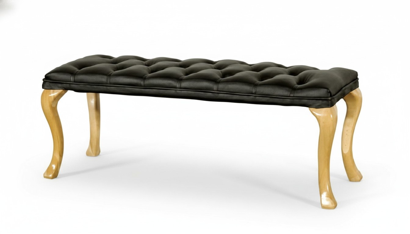 Chaise Lounge Chesterfield Liege Sitz Hocker Leder Textil 50x50x45 /120x40x45