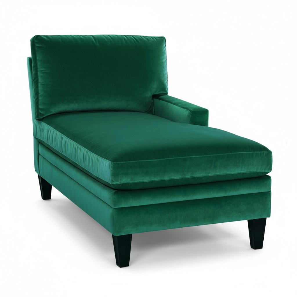 Chaiselongue Lounge Möbel Neu Wohnzimmer Modern Design Sofa Stoff Grün Textil