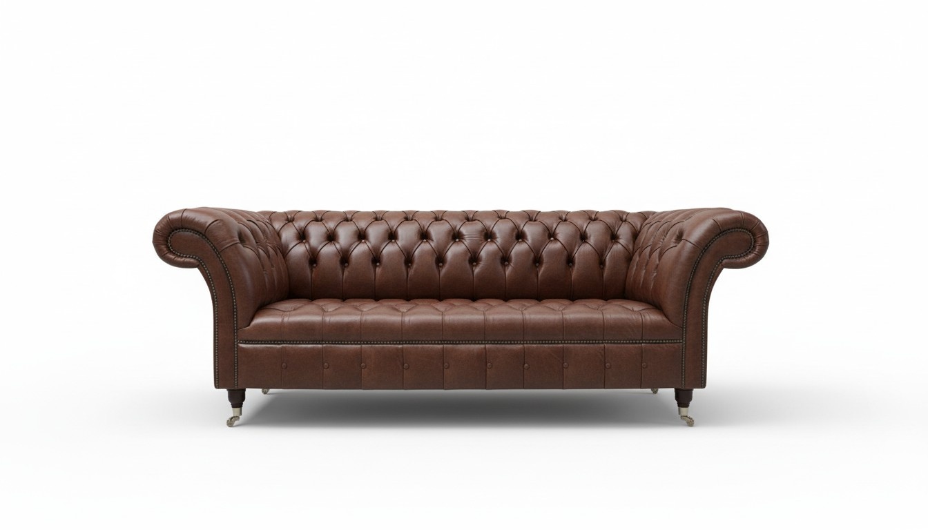 Chesterfield 3 Sitzer Couch Leder Sofa Polster Garnitur Antik Stil Garnitur Neu