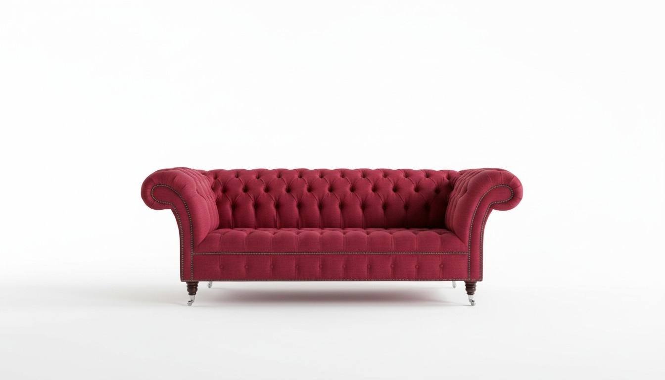 Chesterfield 3 Sitzer Couch Polster Sitz Textil Stoff Leder Couchen Sofa