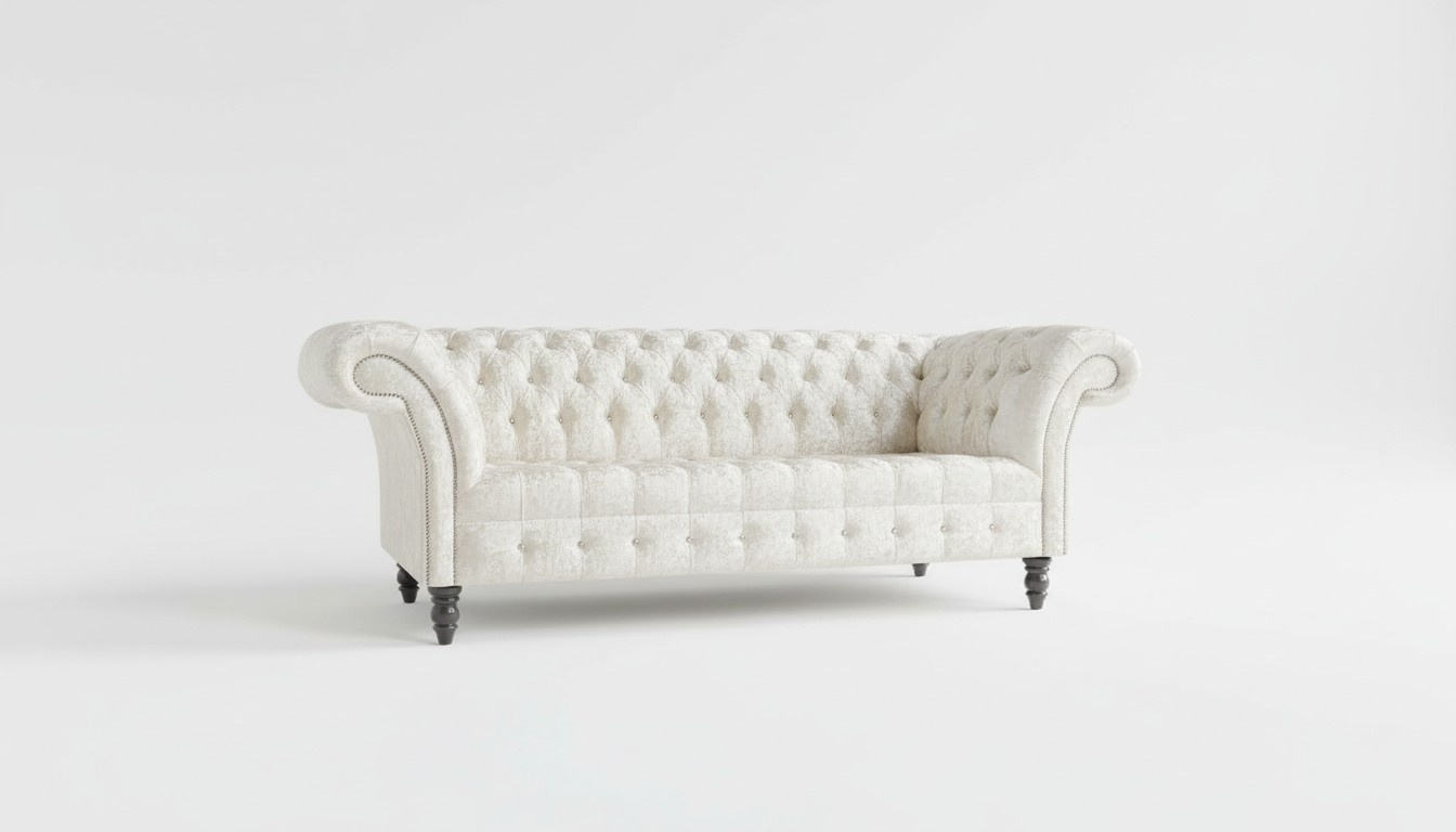 Chesterfield 3 Sitzer Couch Sitz Textil Stoff Leder Couchen Sofas Sofa
