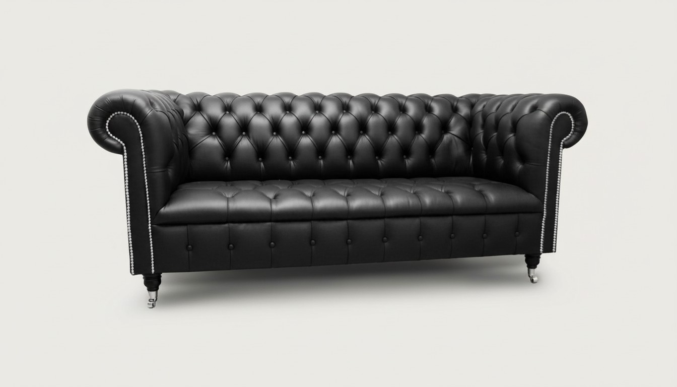 Chesterfield 3 Sitzer Design Couch Sofa Polster Sitz Leder Stoff Luxus