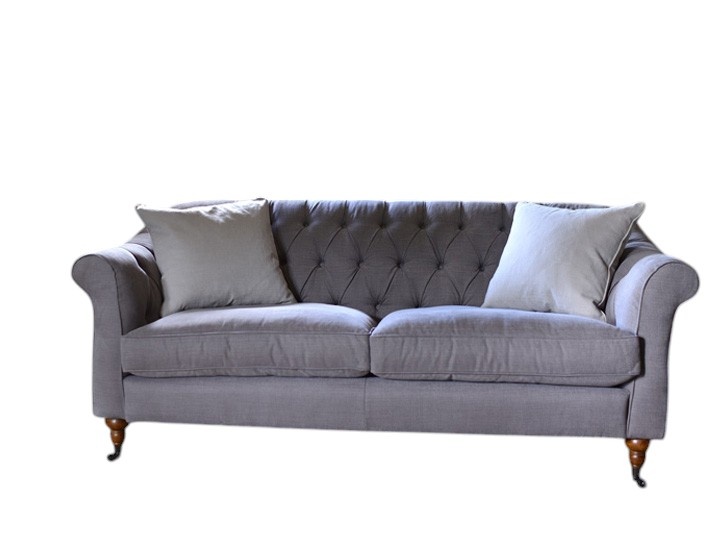 Chesterfield 3 Sitzer Sofa Stoffsofa Couch Polster Sitz Garnitur 3er