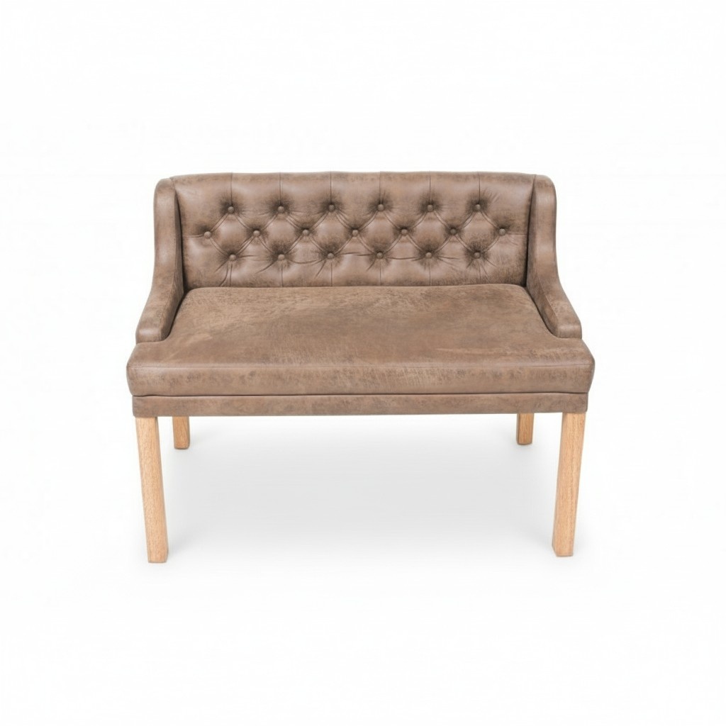 Chesterfield Bank Textil Sitz Bänke Restaurant Stoff Laden Sofa Leder Couch