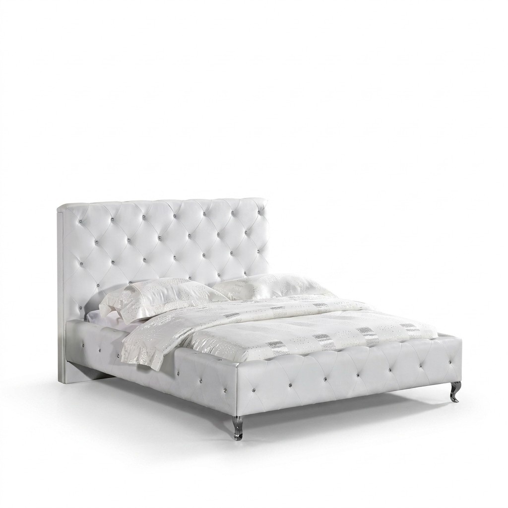 Chesterfield Bett Design Schlafzimmer Englisches Betten 140x200cm Textil