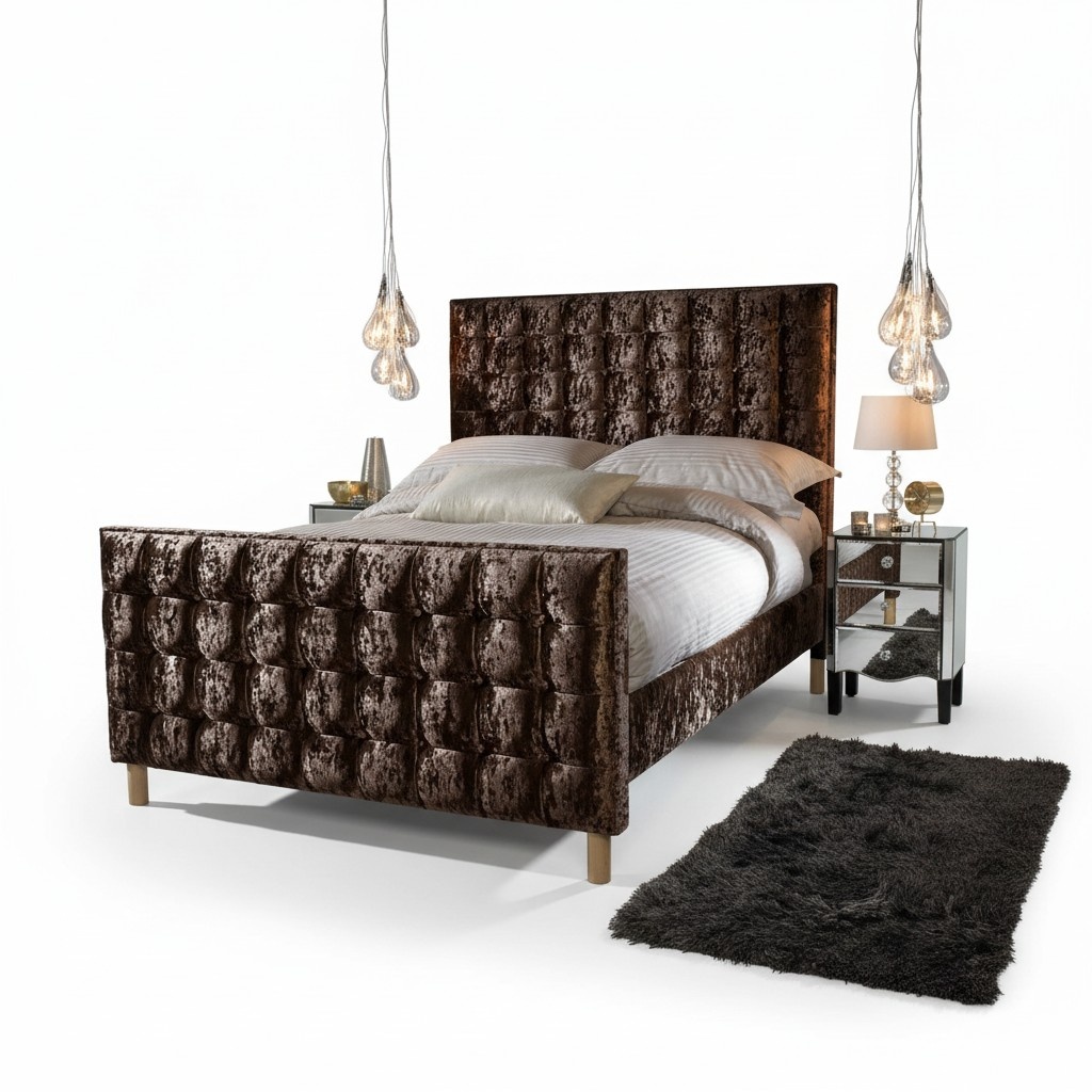 Chesterfield Bett Polsterbett Doppelbett Betten Big XXL Designer Luxus