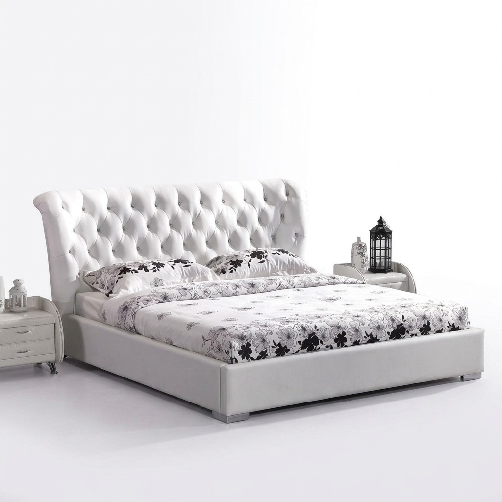 Chesterfield Bett Schlafzimmer Betten Textil 180x200cm Samt Big Hotel Betten