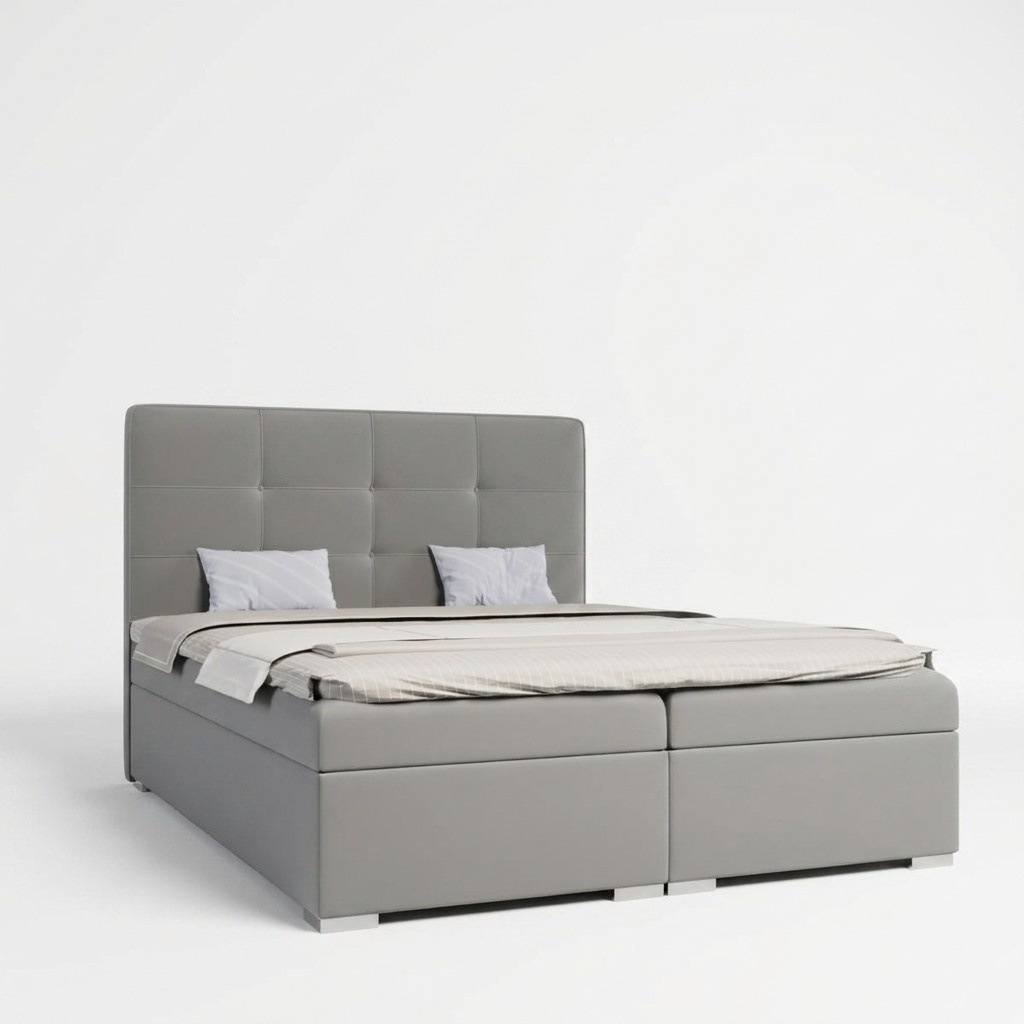 Chesterfield Boxspring Bett Hotel Doppel Komplett Set Matratze Topper Betten