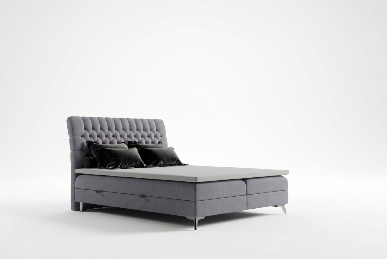 Chesterfield Boxspring Bett Hotel Doppel Dsign Betten Polster Kasten Funktion