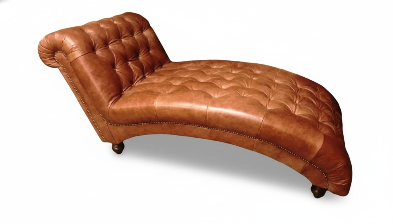 Chesterfield Braun Chaiselongue Möbel Liege Wohnzimmer Moderne Design