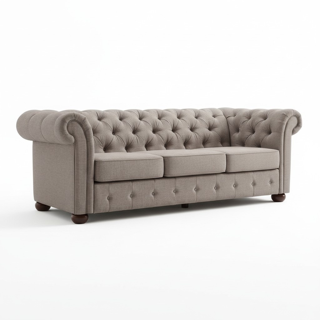 Chesterfield Couch Polster Sofas Klassischer Leder Schaffhau 3 Sitzer - 279