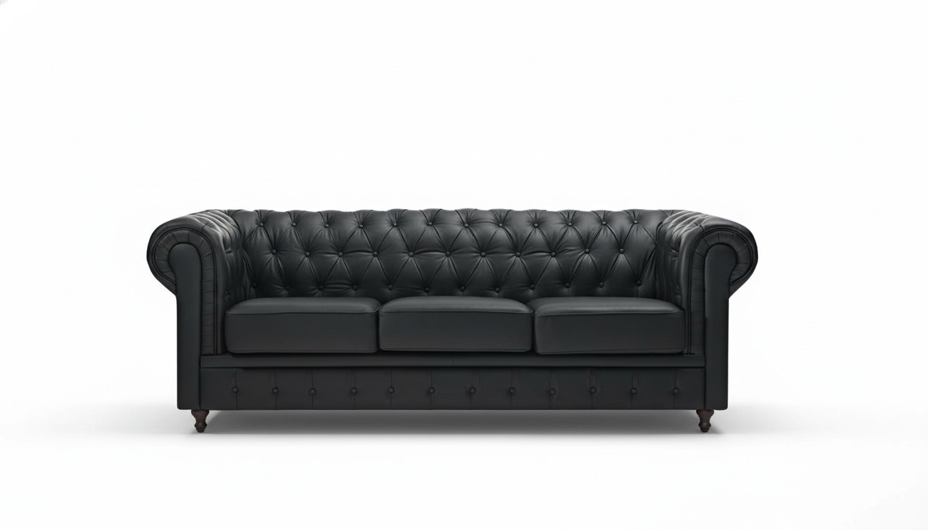Chesterfield Couch Polster Sofas Klassischer Leder Schaffhau 3 Sitzer - 276