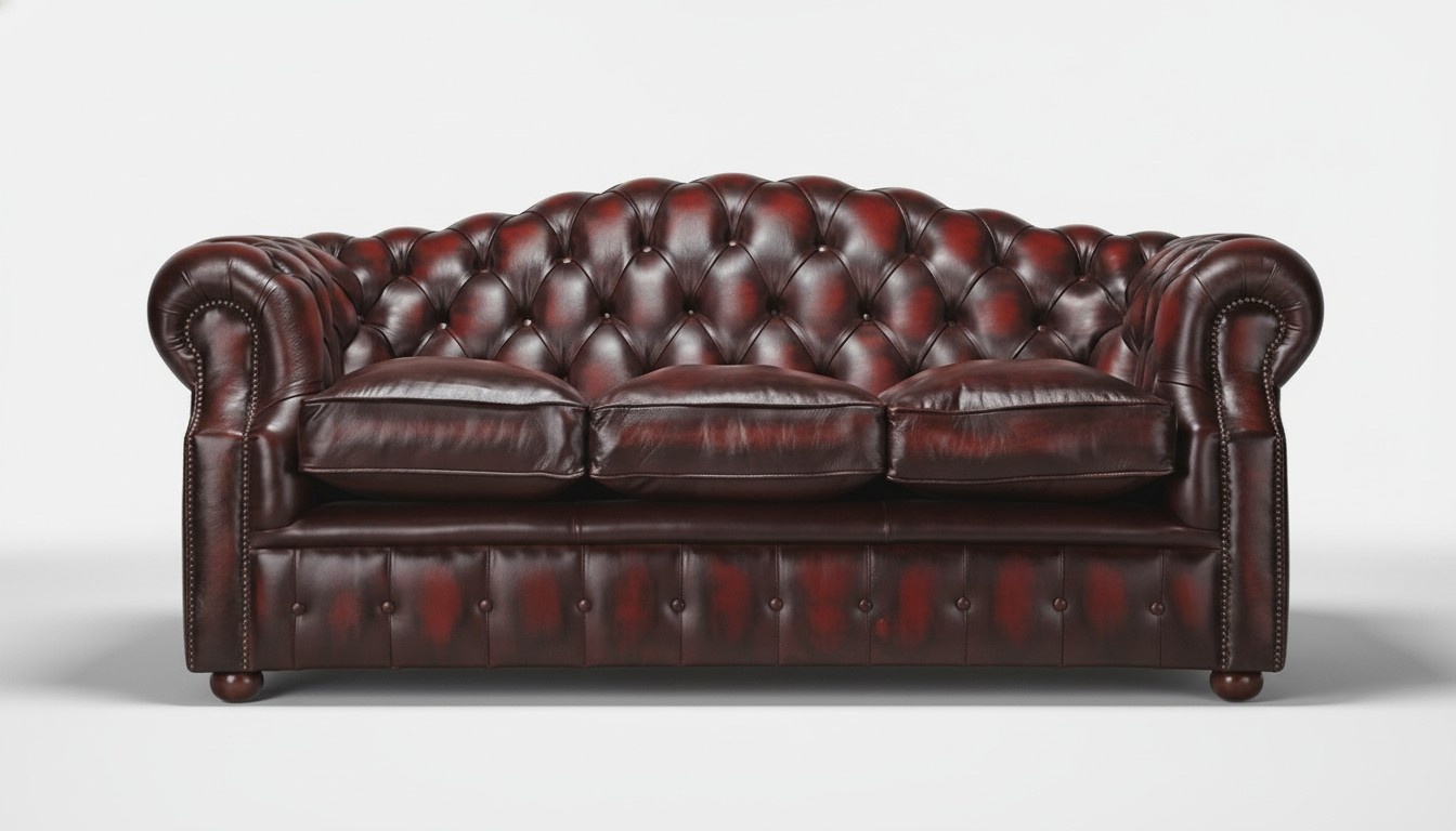 Chesterfield Couch Polster Sofas Klassischer Leder Schaffhau 3 Sitzer - 157