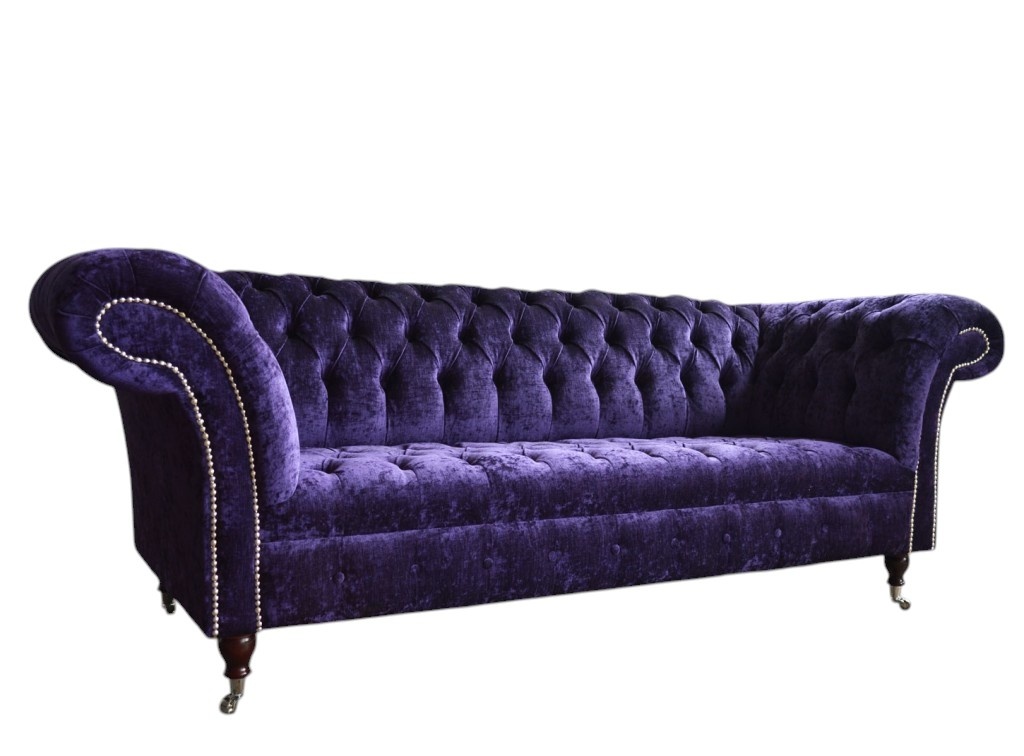 Chesterfield Couch Polster Sofas Klassischer Leder Schaffhau 3 Sitzer - 146