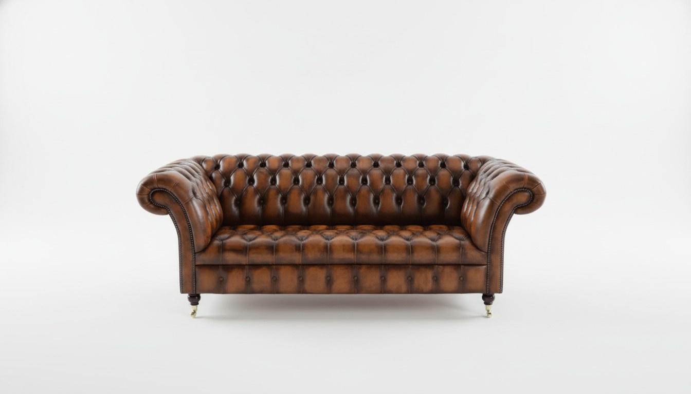 Chesterfield Design Luxus Polster Sofa Couch Sitz Garnitur Leder Textil