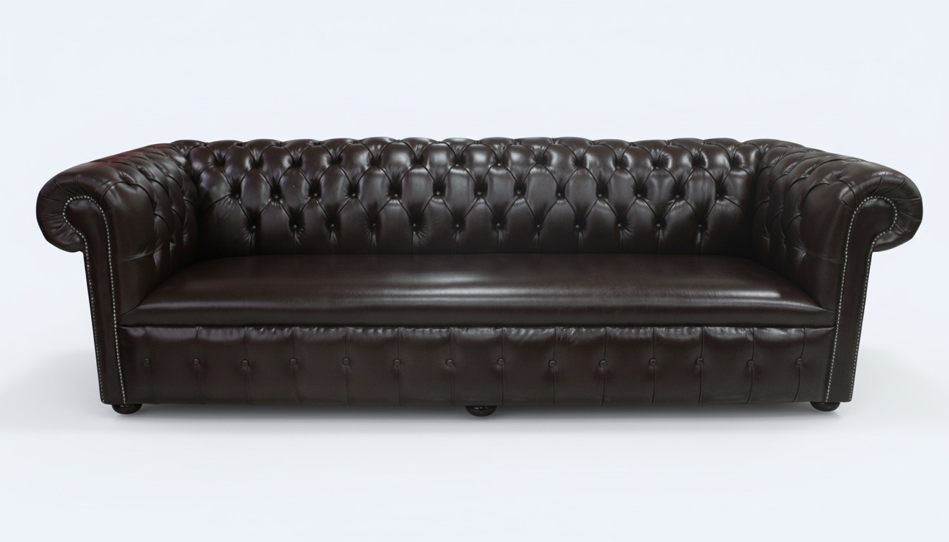 Chesterfield Design Luxus Polster Sofa Couch Sitz Garnitur 100% Leder Sofort
