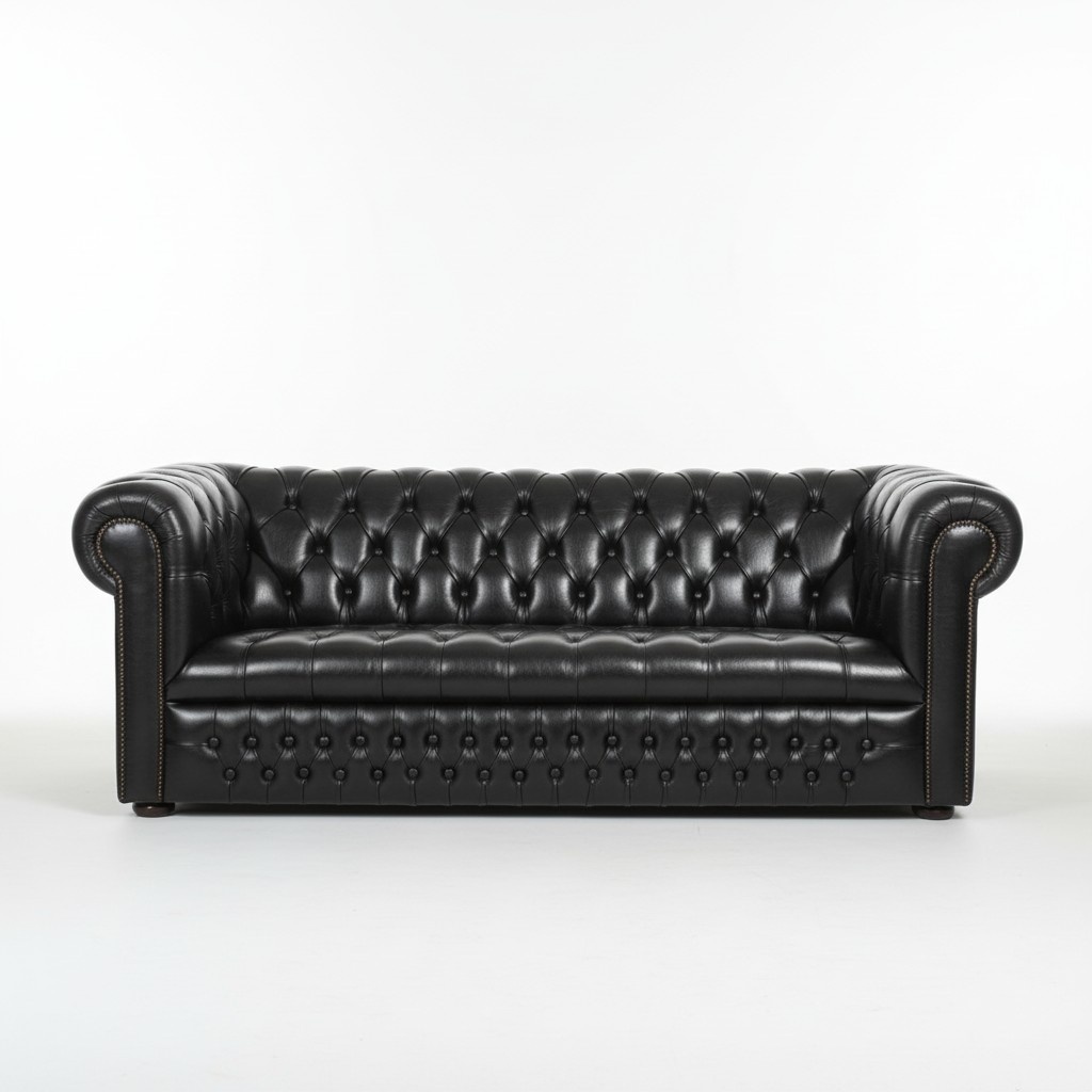 Chesterfield Design Luxus Polster Sofa Couch Sitz Leder 100% Leder Sofort