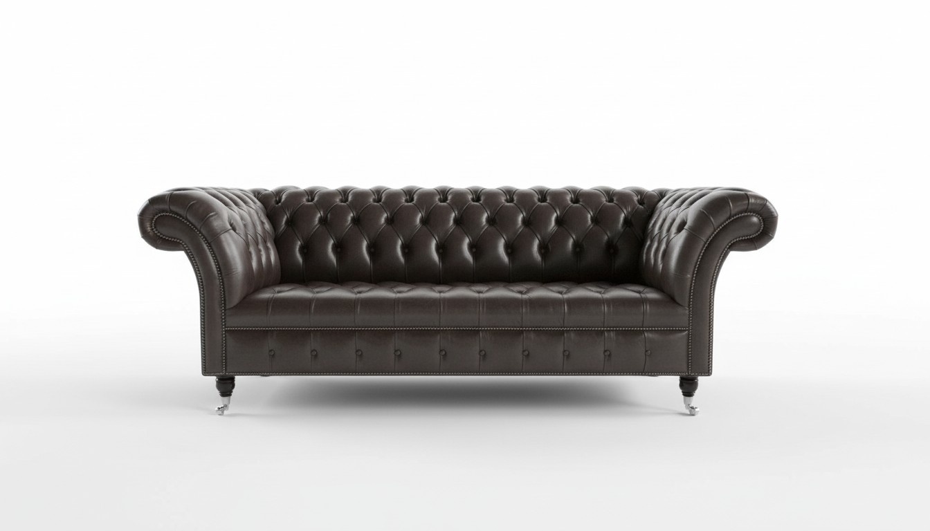 Chesterfield 3 Sitzer Design Luxus Polster Sofa Couch Sitz 100% Leder Sofort