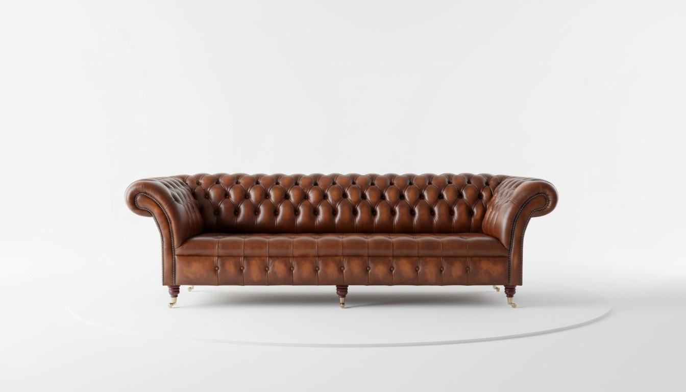 Chesterfield Design Luxus Polster Sofa Couch Sitz Garnitur Leder Textil Neu y1