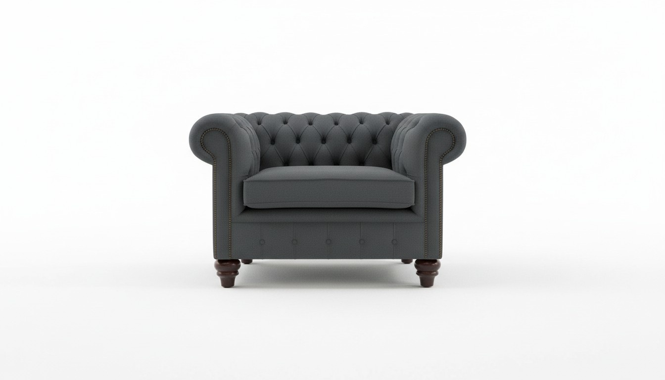 Chesterfield Design Sessel Couch Polster Luxus Textil Couchen 1 Sitzer