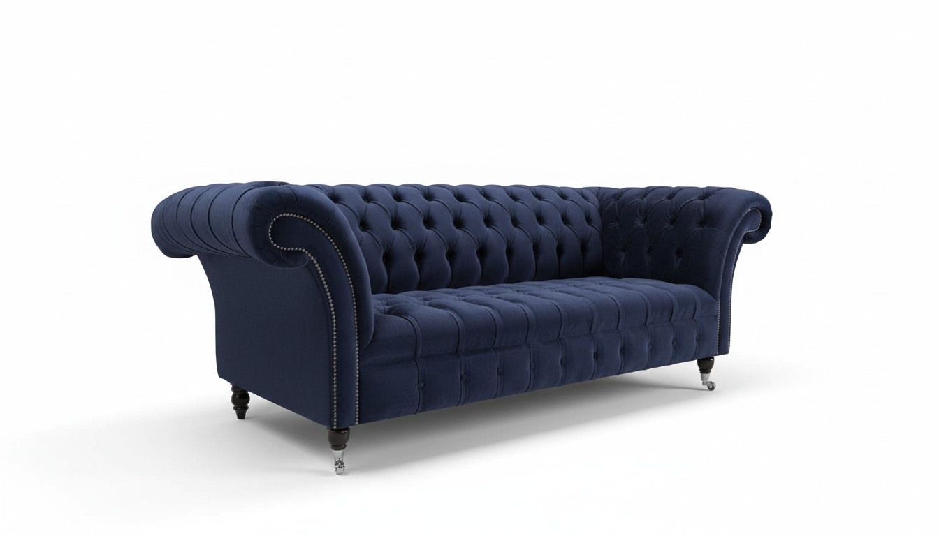 Chesterfield Design Sofa 3 Sitzer Couch Polster Luxus Klassische Textil