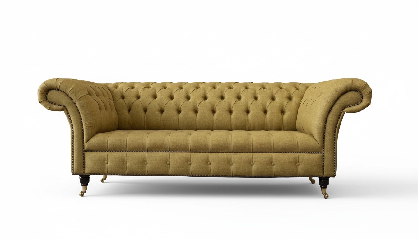 Chesterfield Dreisitzer Luxus Sofa 3 Sitz Sofas Sitz Design Couch Möbel Beige