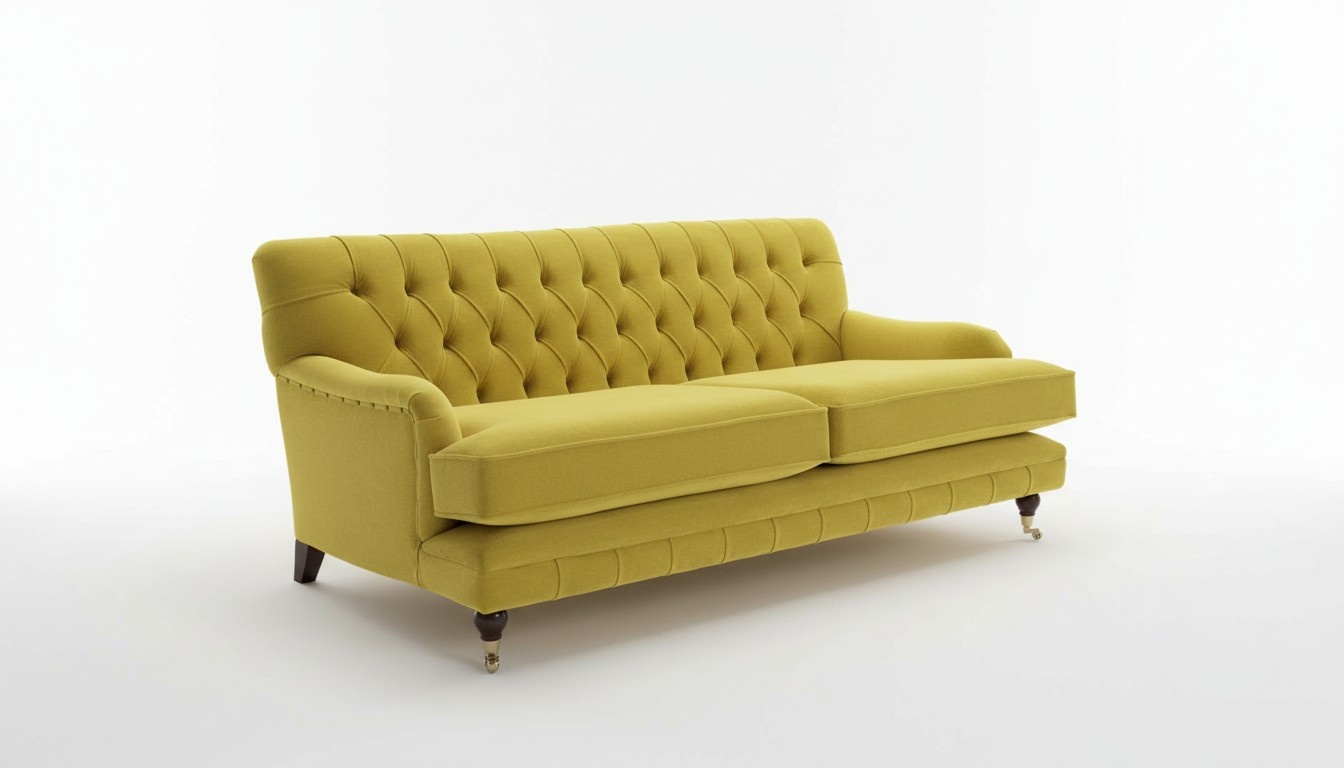Chesterfield Gelb Couch Sofa Polster 3 Sitzer Couchen Sitz Garnitur