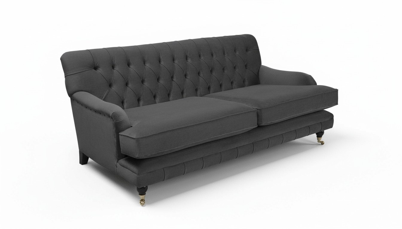 Chesterfield Grau Couch Sofa Polster 3 Sitzer Couchen Sitz Garnitur Sofas Neu