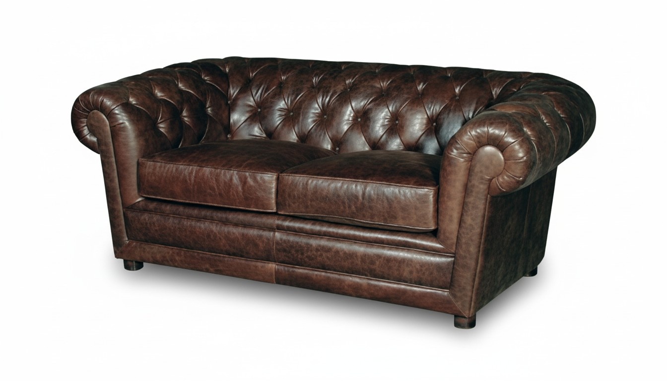 Chesterfield Kunstleder Polster Sofa 2 Sitzer Luxus Couch Klassische