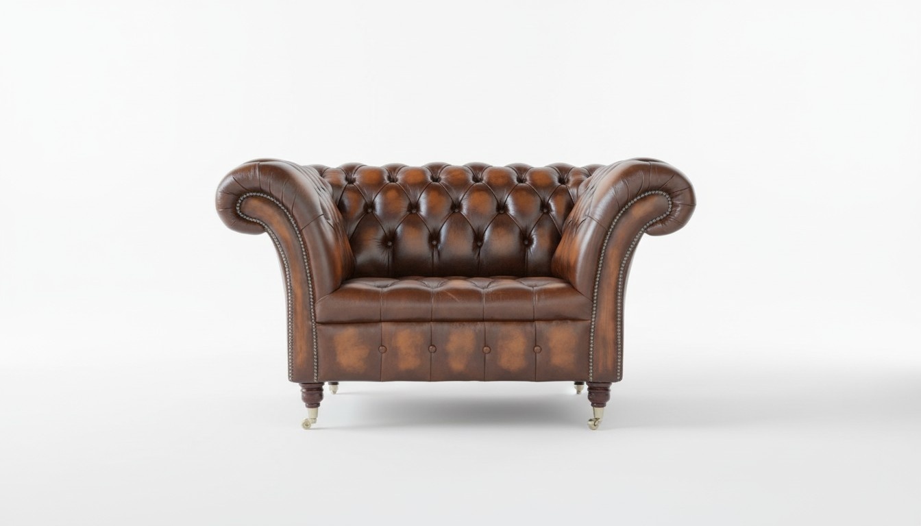 Chesterfield Kunstleder Sessel Polster Sofas Design Luxus Couch 1 Sitzer
