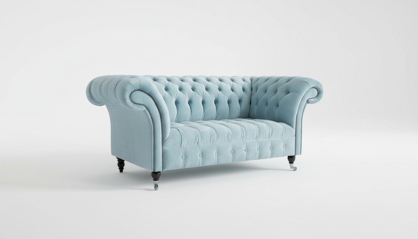 Chesterfield Leder Couch Sofa 2 Sitzer Polster Sofas Design Luxus