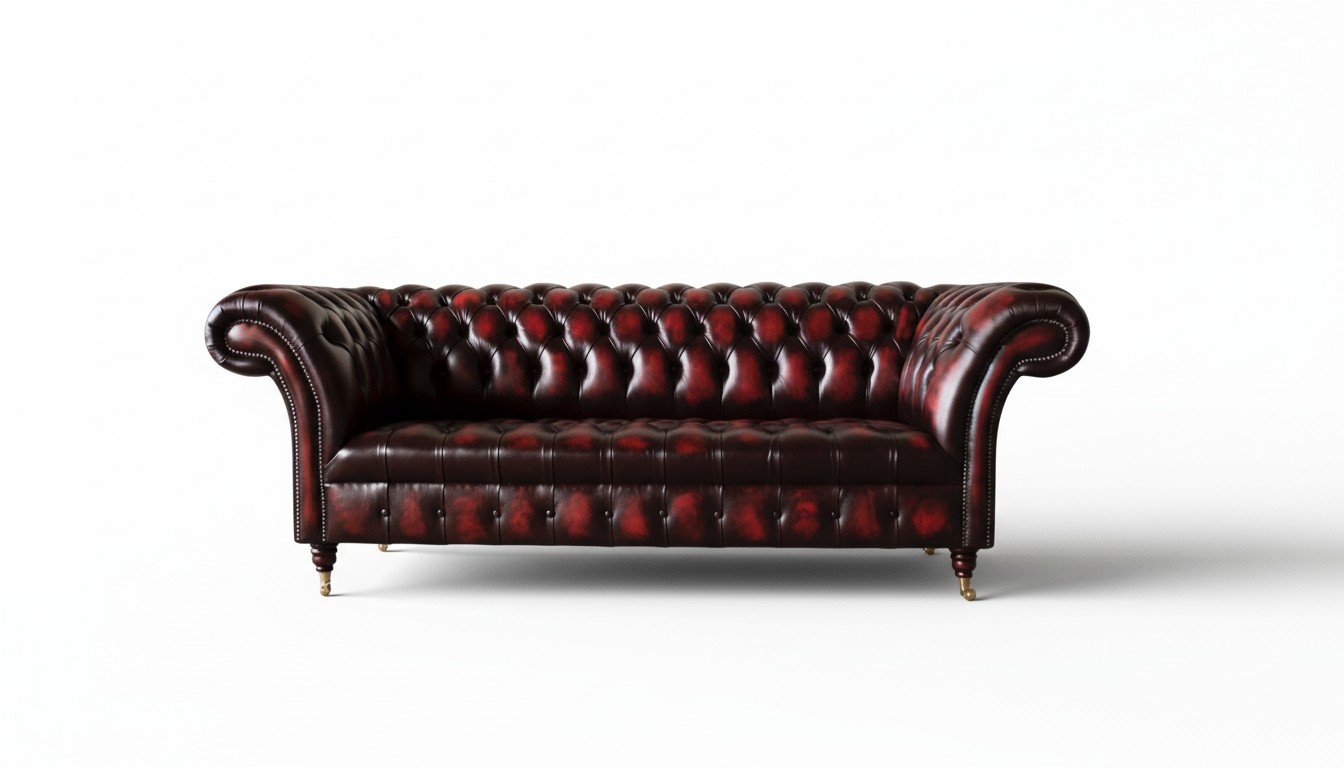 Chesterfield Leder Sofa 3 Sitzer Braun Designer Couch Luxus Polster Neu