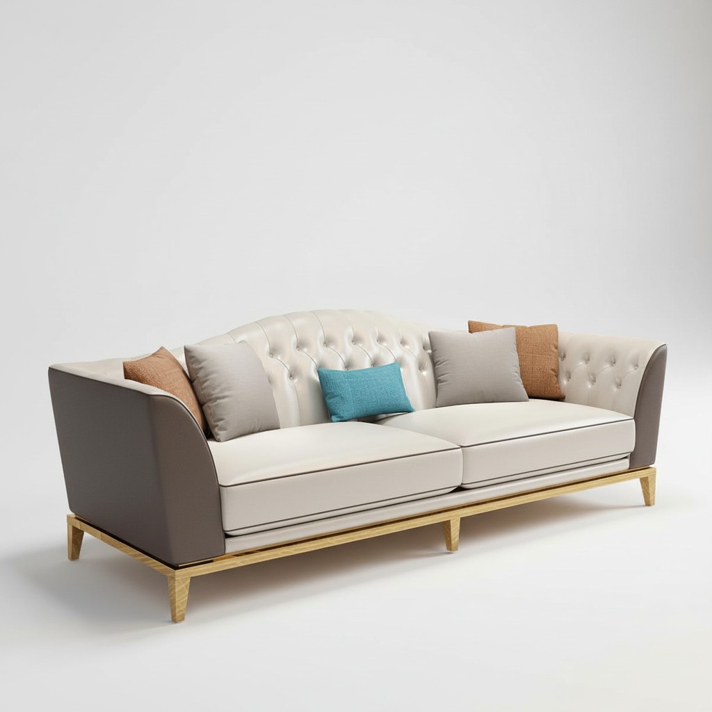 Chesterfield Luxus Sofa Couch Polster Sitz Leder Garnitur 321 Sitzer Couchen !