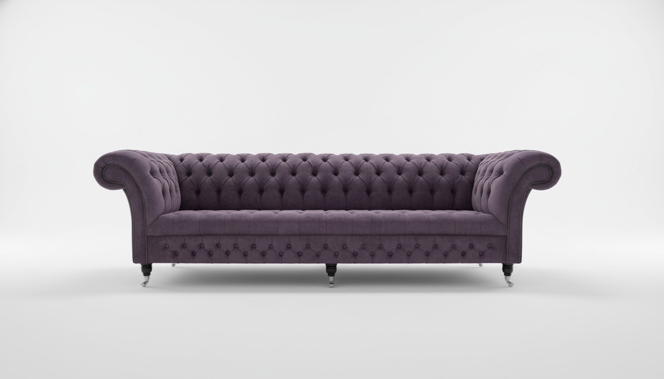 Chesterfield Luxus Textil Sofa 4 Sitzer Sofa Polster Sofas Design