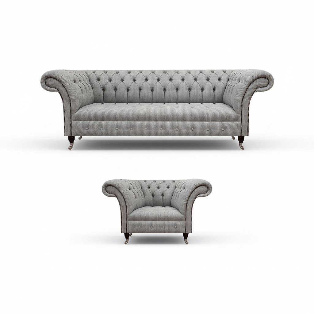 Chesterfield Möbel Sofa Dreisitze Couch Wohnzimmer Sessel Luxus Einrichtung
