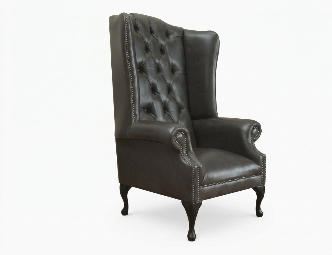 Chesterfield Ohrensessel Einsitzer Sofa Couch Relax Polster Samt Leder