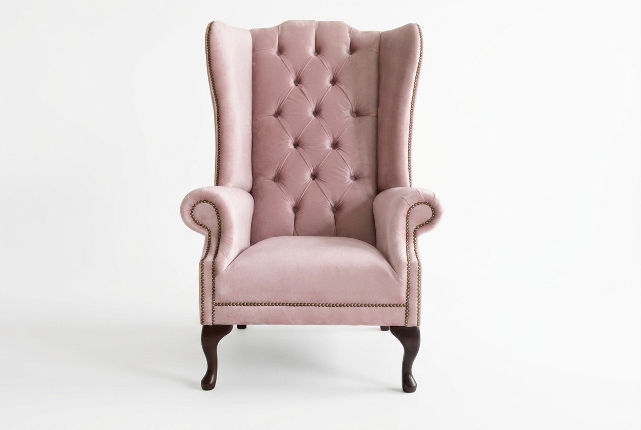 Chesterfield Ohrensessel Einsitzer Sofa Couch Relax Polster Samt Leder