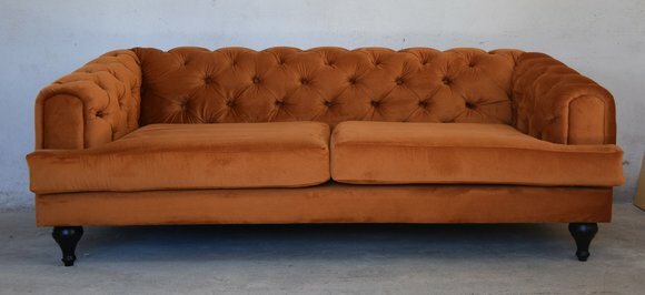 Design Chesterfield Sofagarnitur 4-Sitzer Stoff Couch Sofa Polster