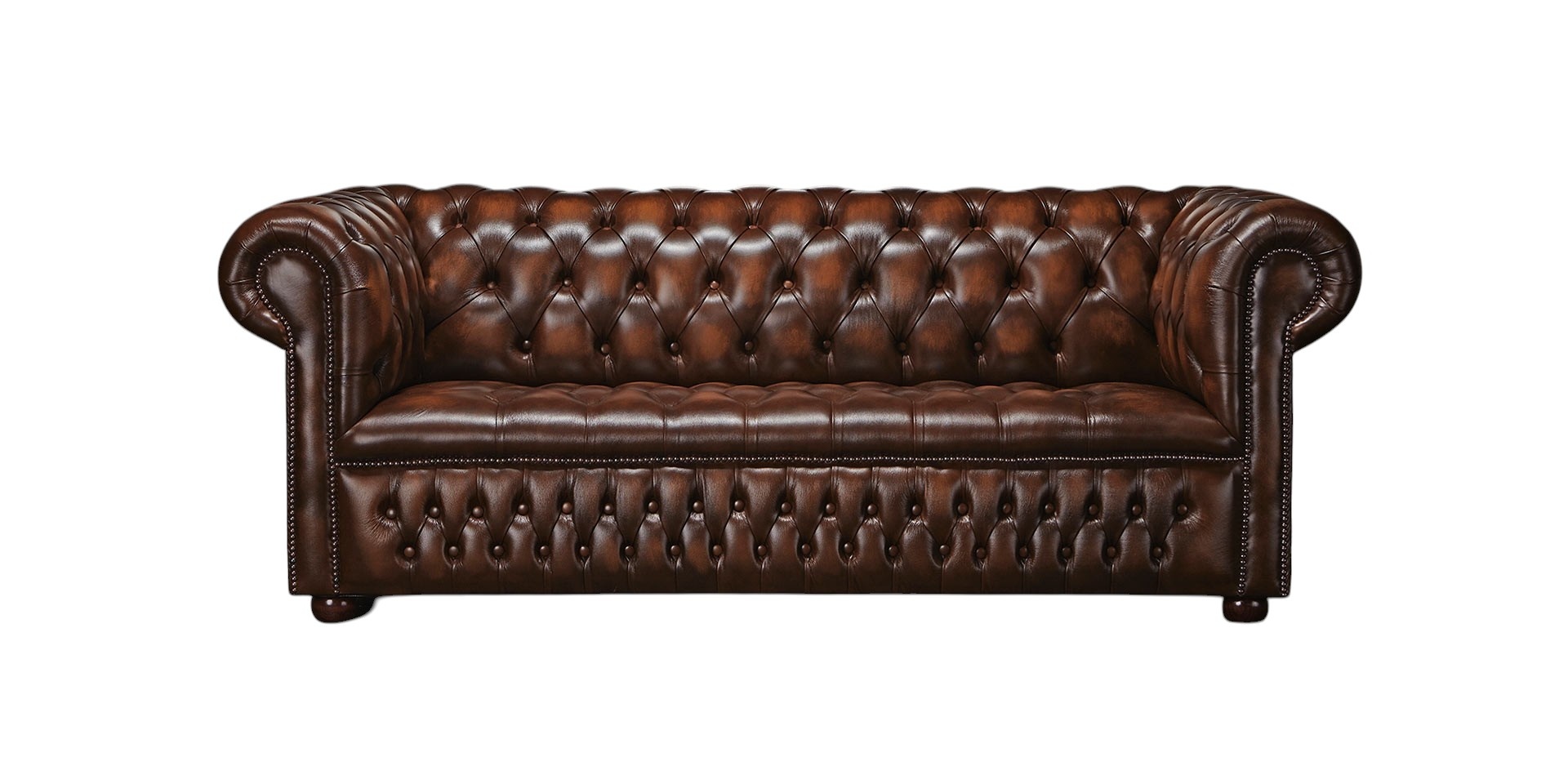 Chesterfield Polster Sofa Couch Designer Garnitur 3 Sitz 100% Leder Sofort