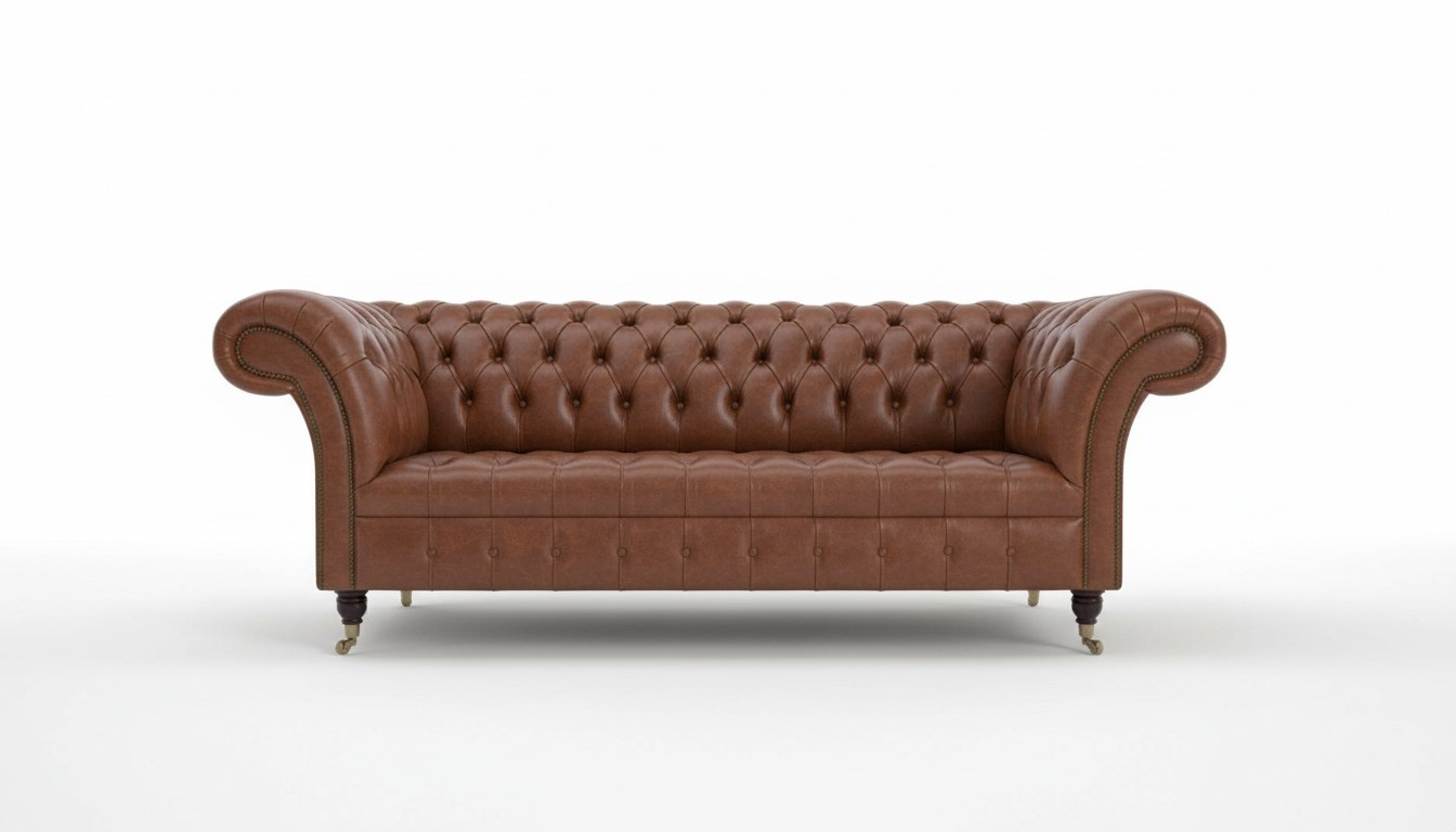 Chesterfield Polster Sofas Design Luxus Couch Sofa 3 Sitzer Leder